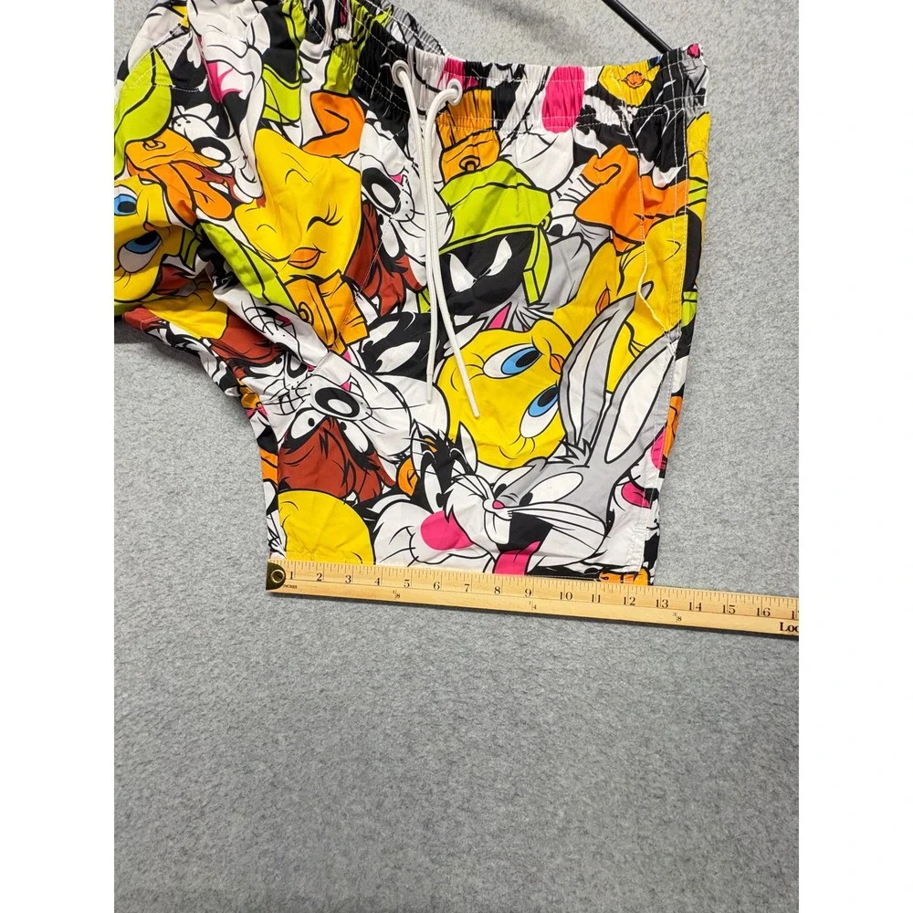 Warner Bros Looney Tunes Mens Swim Trunks Bugs Bunny Tweety Multi Color XL